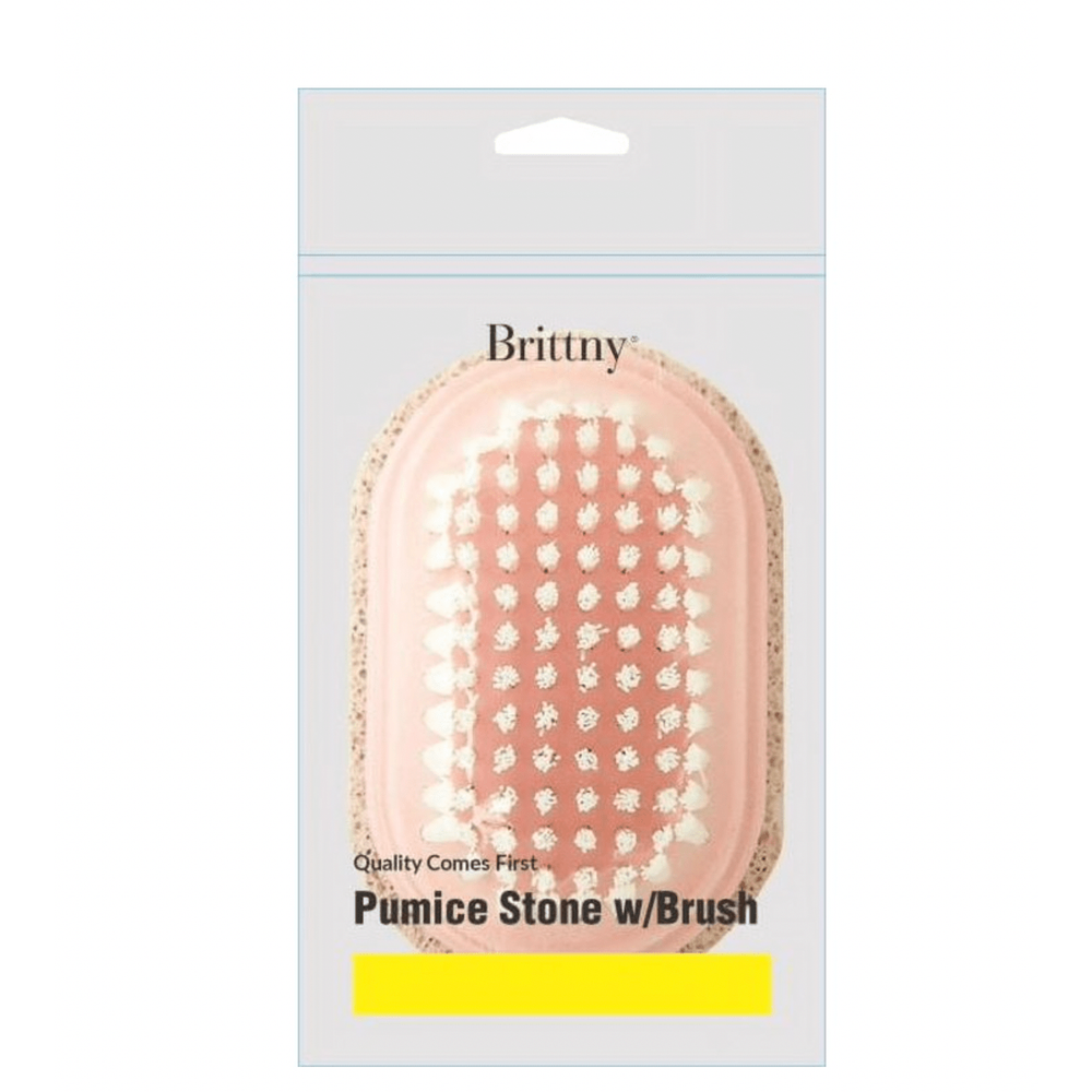 Dream World Brittny Pumice Stone with Brush - Gentle Exfoliation for Soft, Smooth Feet - Beauty Exchange Beauty Supply