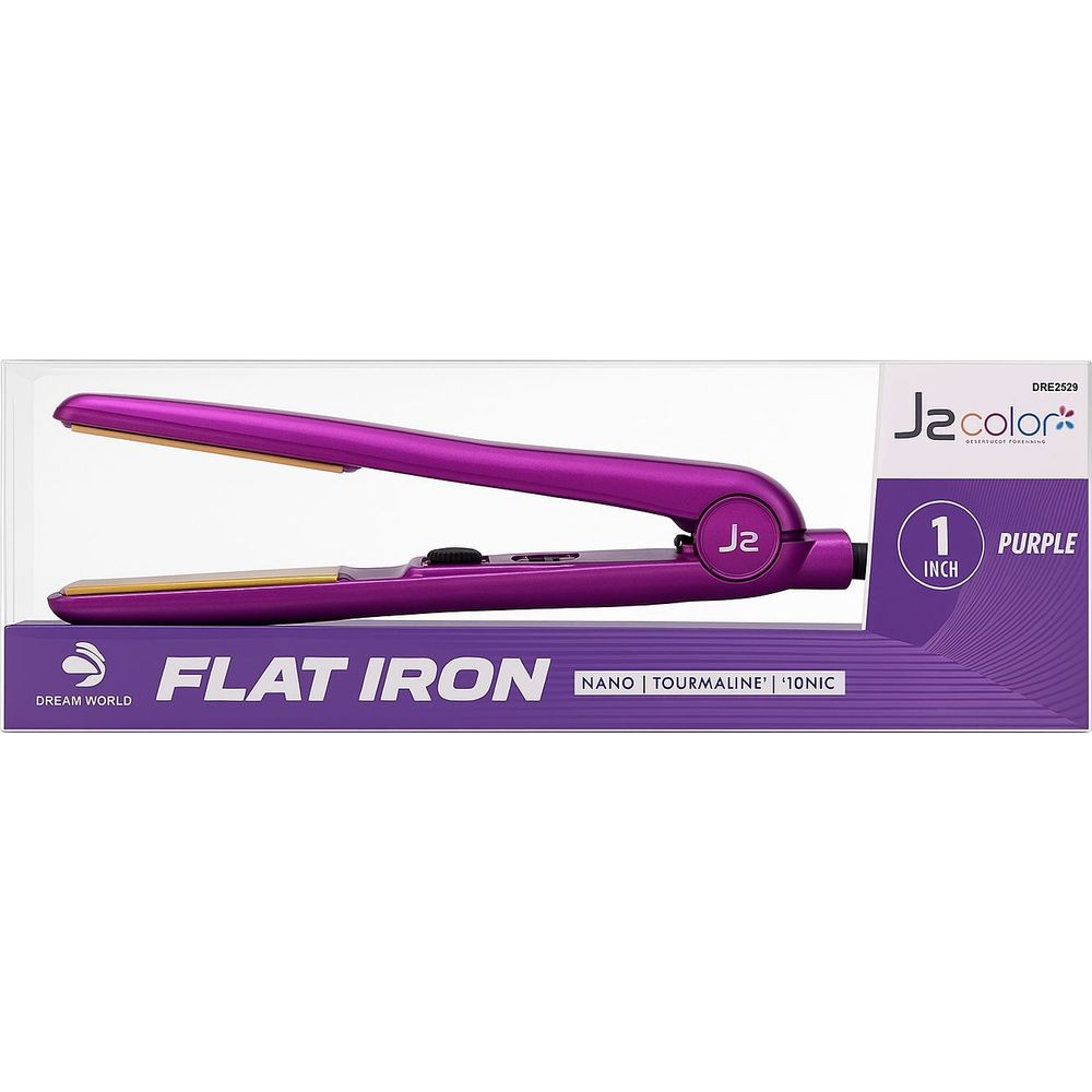 Dream World - J2 Professional Ceramic Hair Straightener | Sleek & Smooth Styling | Colors Available in Steel Blue | Purple | and Pink - Beauty Exchange Beauty Supply