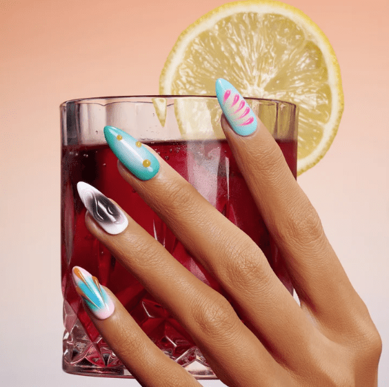 DRESUP Candy Pop Medium Almond Press-On Nails – 12 Pieces - Beauty Exchange Beauty Supply