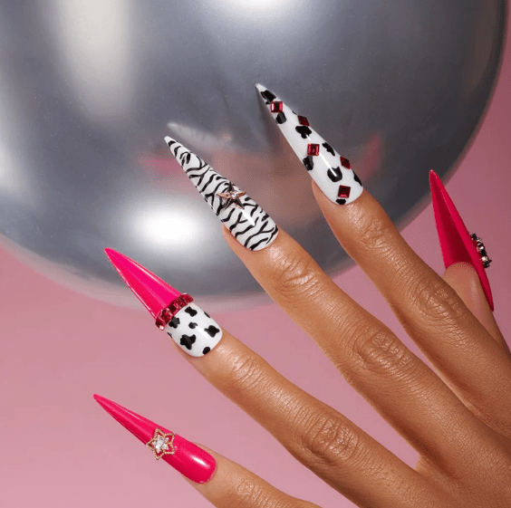 DRESUP Sugarcube Shine Long Stiletto Coffin Press-On Nails – 12 Pieces - Beauty Exchange Beauty Supply