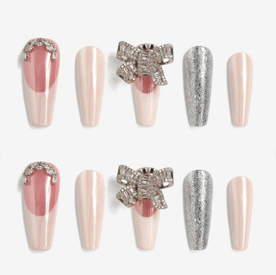 DRESUP Twinkle Dream Medium Coffin Press-On Nails – 12 Pieces - Beauty Exchange Beauty Supply