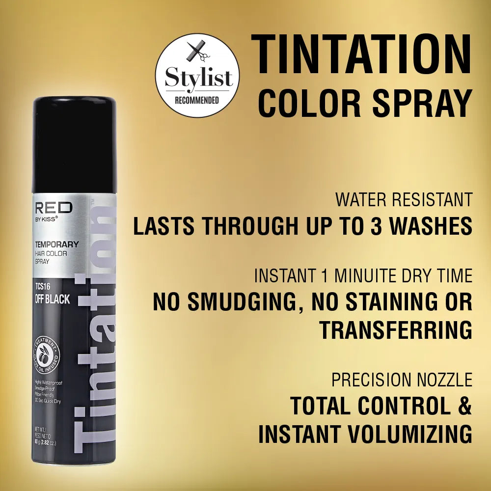 Red by Kiss Tintation Temporary Hair Color Spray – Vibrant Collection
