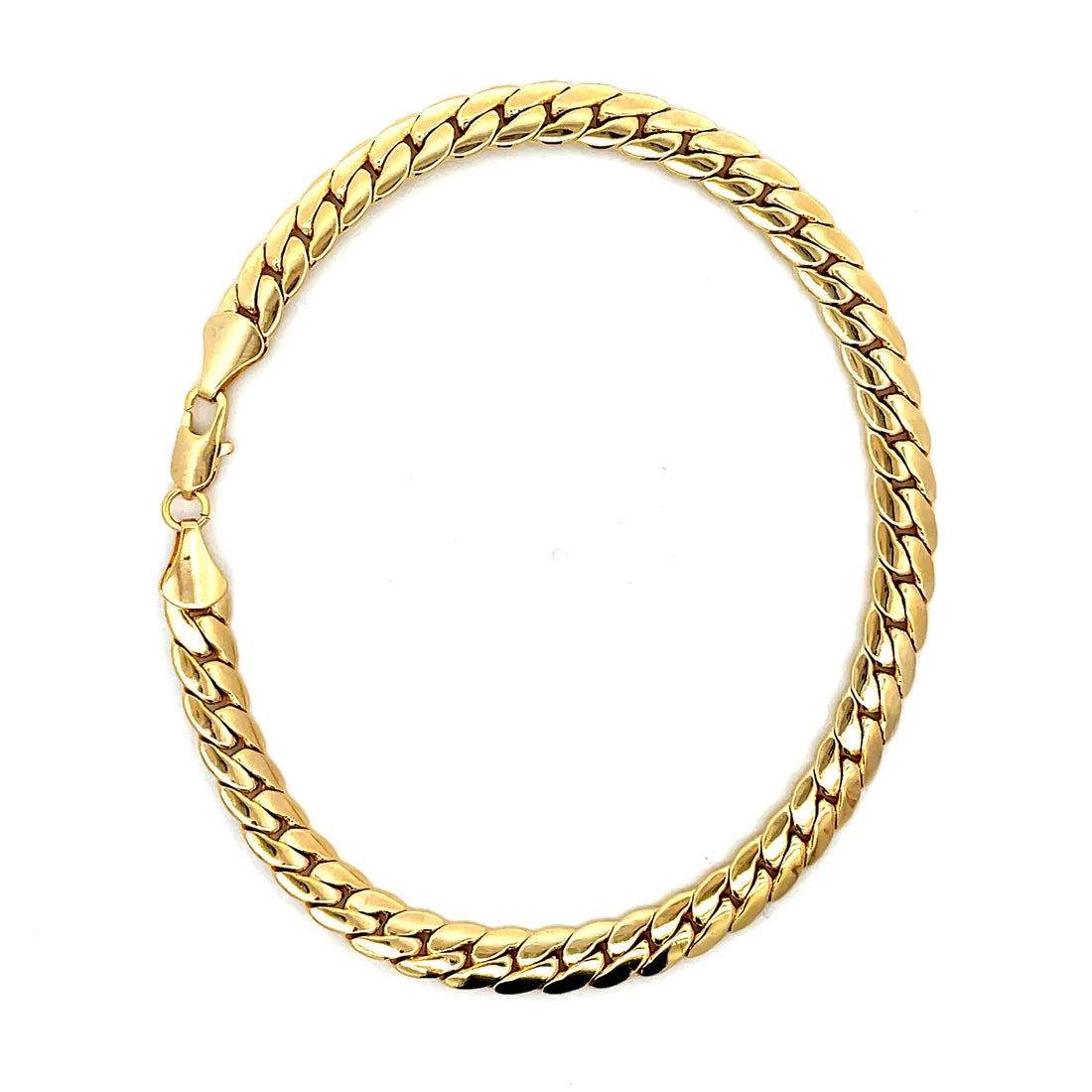 The One Jewelry Thick 14K Gold Plated Anklet