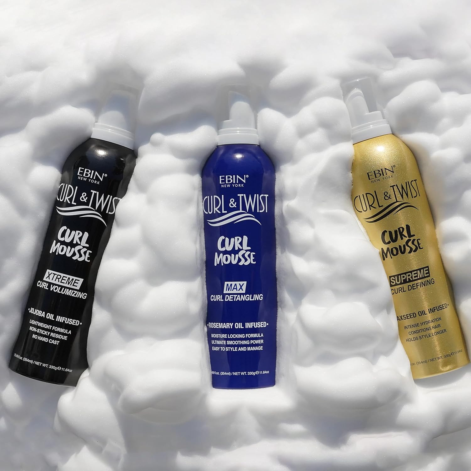 Ebin Curl & Twist Curl Mousse – 2.7 oz & 12.49 oz - Beauty Exchange Beauty Supply