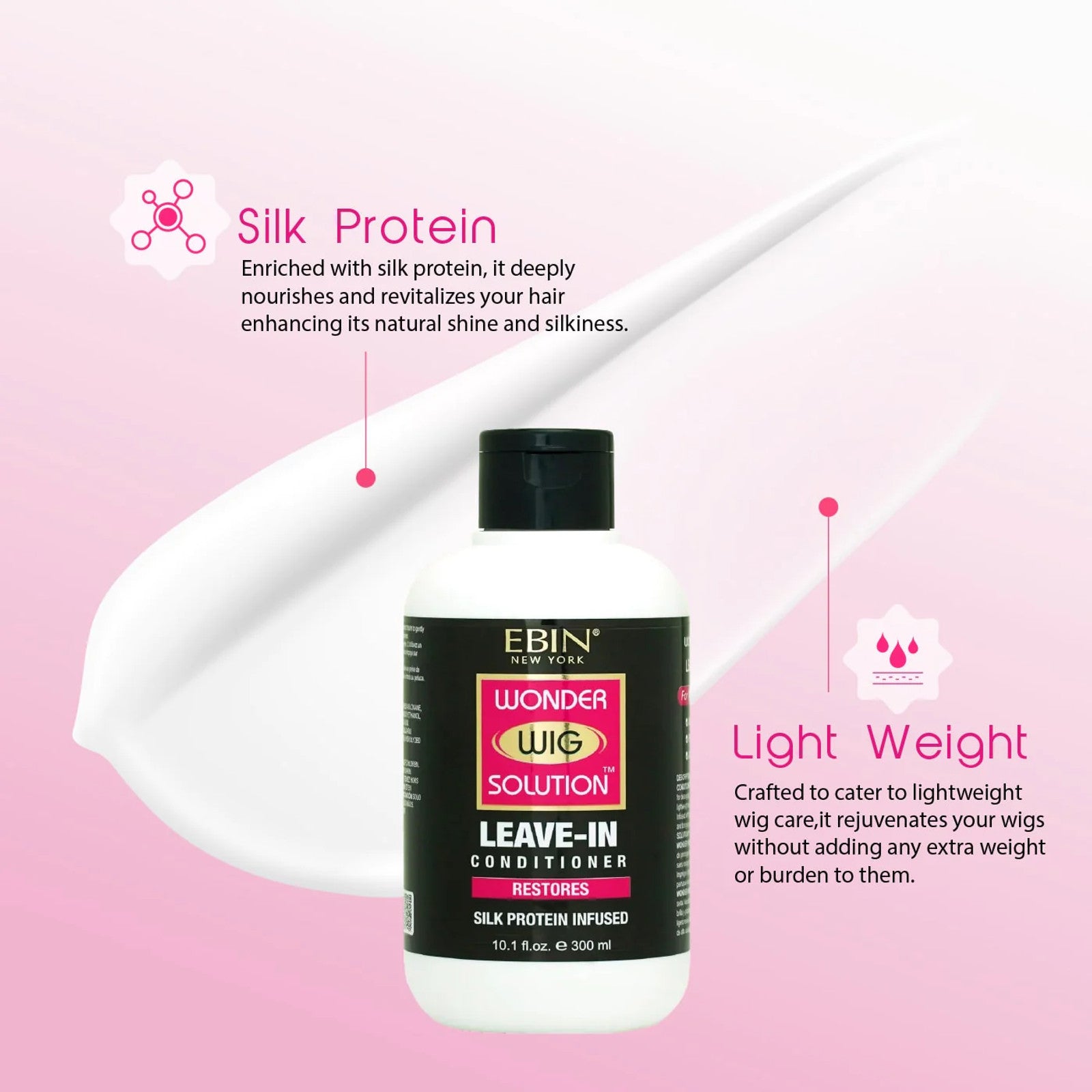 EBIN Wonder Wig Solution Leave - In Conditioner – 8.5 oz & 10.01 oz - Beauty Exchange Beauty Supply