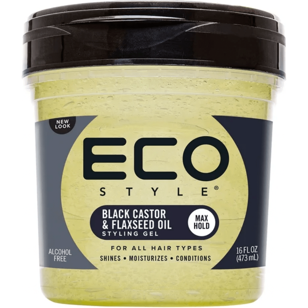 Eco Style Black Castor & Flaxseed Oil Styling Gel | Nourishing Hold & Shine | 4 Variants - – 8oz, 16oz, 32oz, 80oz | - Beauty Exchange Beauty Supply