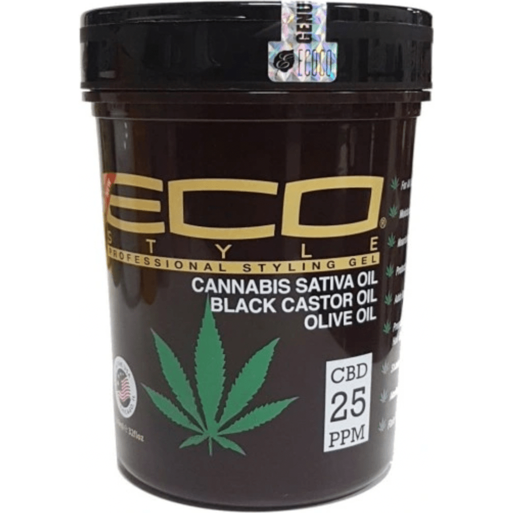 Eco Style Cannabis Sativa, Black Castor & Olive Oil Styling Gel โ Moisture, Strength & Shine โ 5lb - Beauty Exchange Beauty Supply