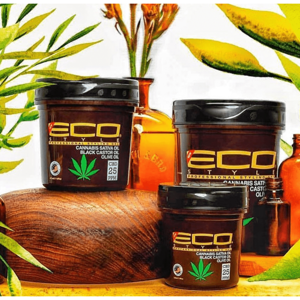 Eco Style Cannabis Sativa, Black Castor & Olive Oil Styling Gel โ Moisture, Strength & Shine โ 5lb - Beauty Exchange Beauty Supply
