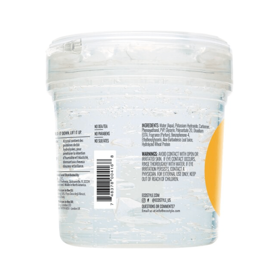 Eco Style Krystal Styling Gel | Maximum Hold, No Flake, Alcohol - Free | 4 Variants – 8oz, 16oz, 32oz, 80oz | - Beauty Exchange Beauty Supply