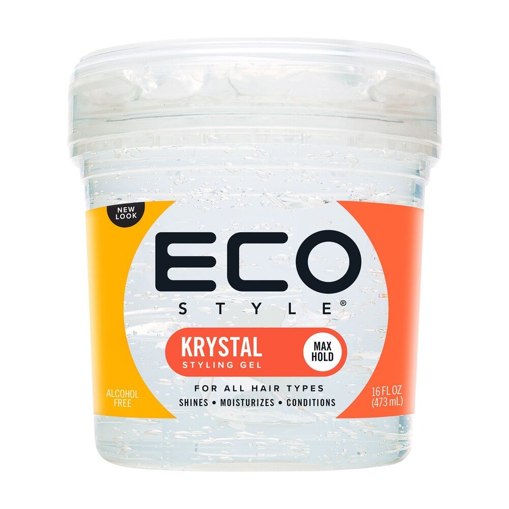 Eco Style Krystal Styling Gel | Maximum Hold, No Flake, Alcohol - Free | 4 Variants – 8oz, 16oz, 32oz, 80oz | - Beauty Exchange Beauty Supply