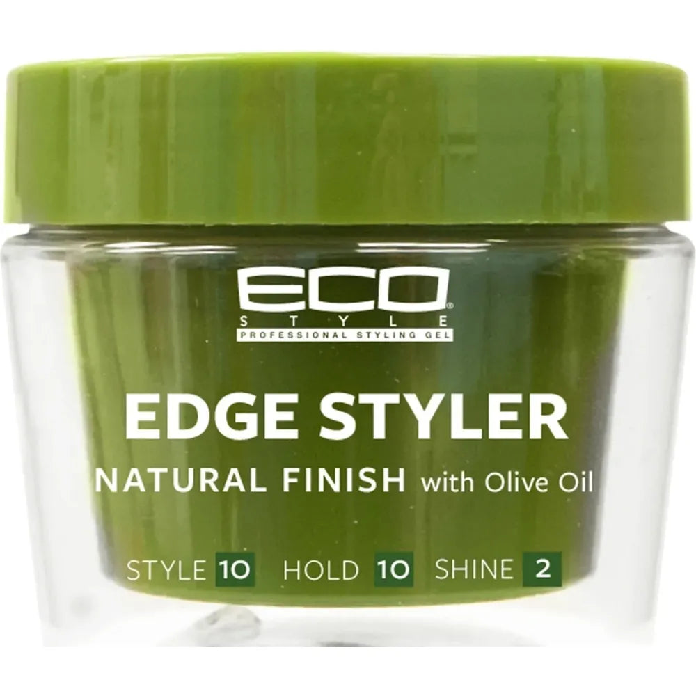 Eco Style Professional Styling Gel Edge Styler – (6 Variants) - Black Gel, Glitter Gel, Glue Gel, Red Gel, Green Gel, Krystal – 3oz - Beauty Exchange Beauty Supply