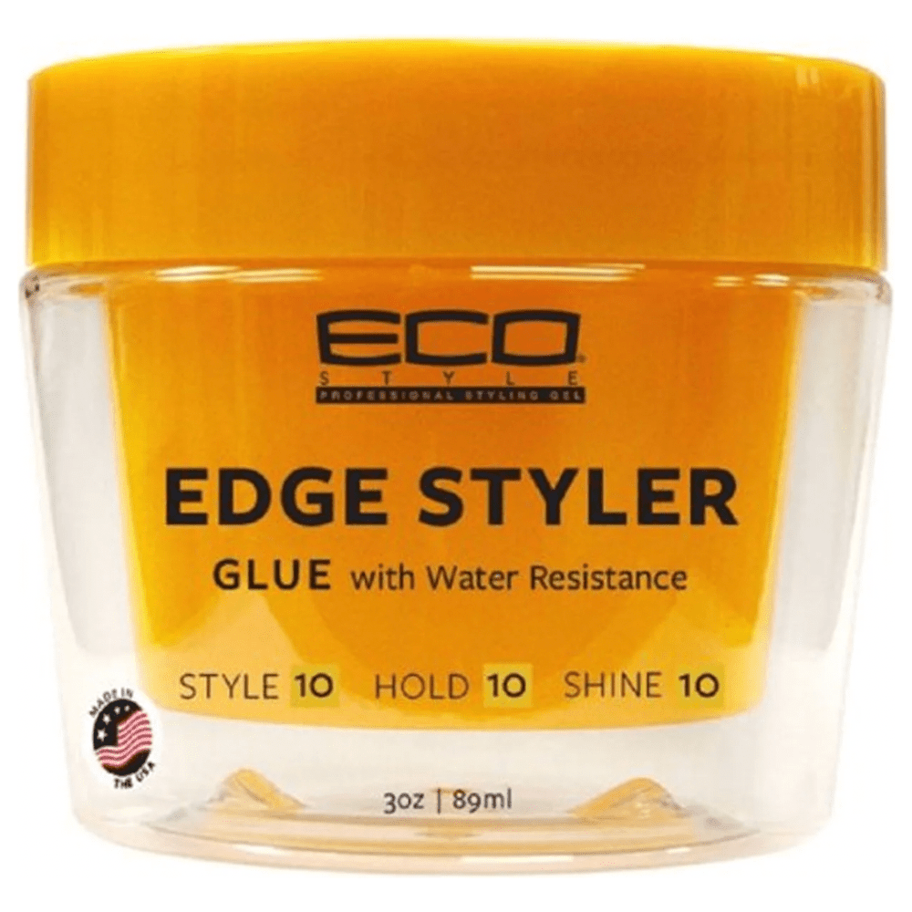 Eco Style Professional Styling Gel Edge Styler – (6 Variants) - Black Gel, Glitter Gel, Glue Gel, Red Gel, Green Gel, Krystal – 3oz - Beauty Exchange Beauty Supply