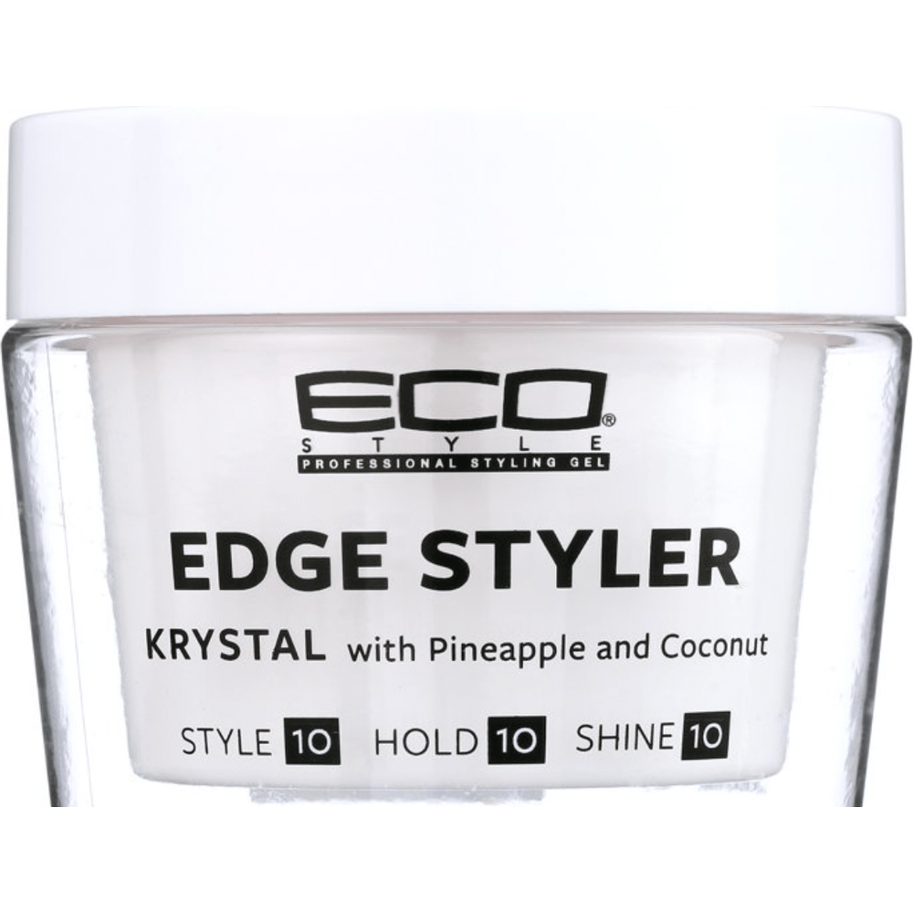 Eco Style Professional Styling Gel Edge Styler – (6 Variants) - Black Gel, Glitter Gel, Glue Gel, Red Gel, Green Gel, Krystal – 3oz - Beauty Exchange Beauty Supply