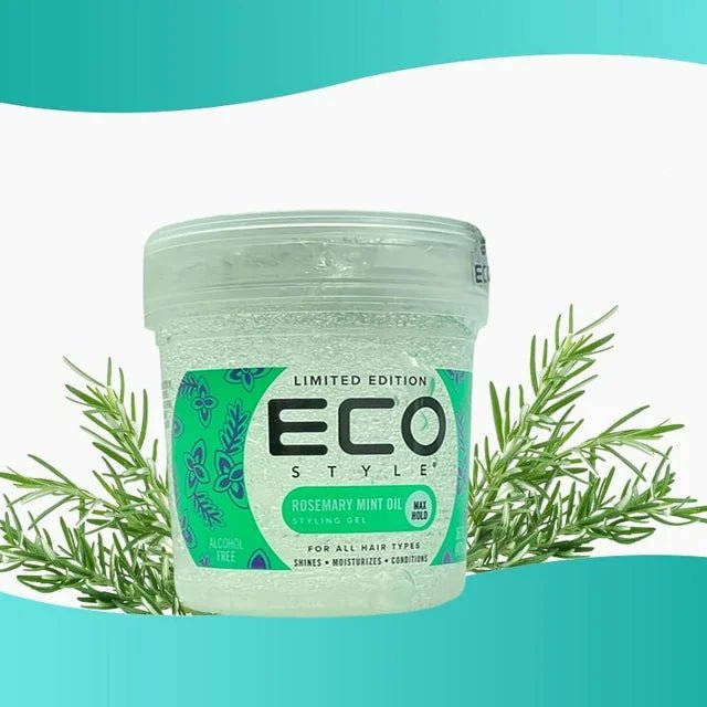 Eco Style Rosemary Mint Hair Gel | Invigorating Hold & Scalp Nourishment | 2 Variants – 8oz & 16oz | - Beauty Exchange Beauty Supply