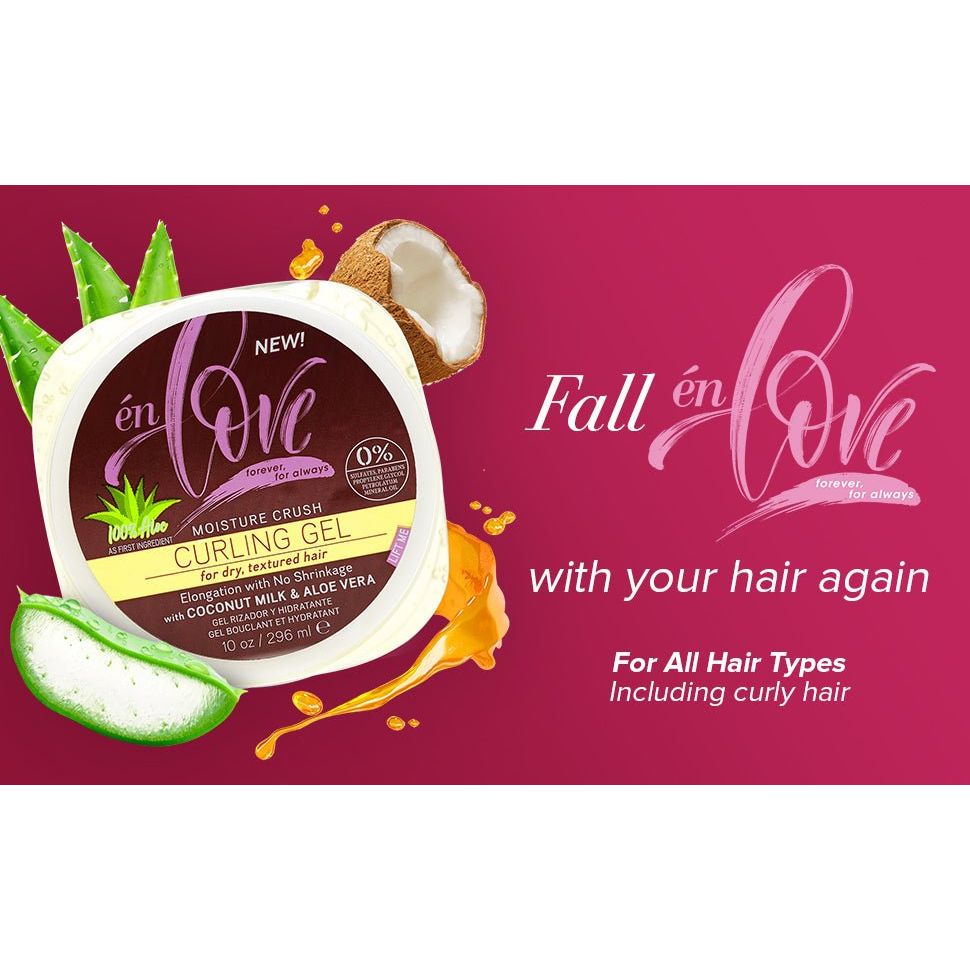 én Love Moisture Crush Curling Gel – Coconut & Aloe - Beauty Exchange Beauty Supply
