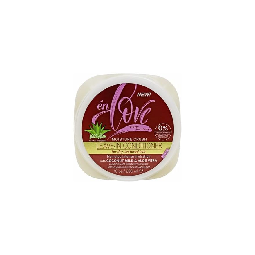 en Love Moisture Crush Leave - In Conditioner | With Coconut Milk & Aloe Vera – Intense Hydration Powered by Marula Oil, Honey & Shea Butter – 10 oz - Beauty Exchange Beauty Supply