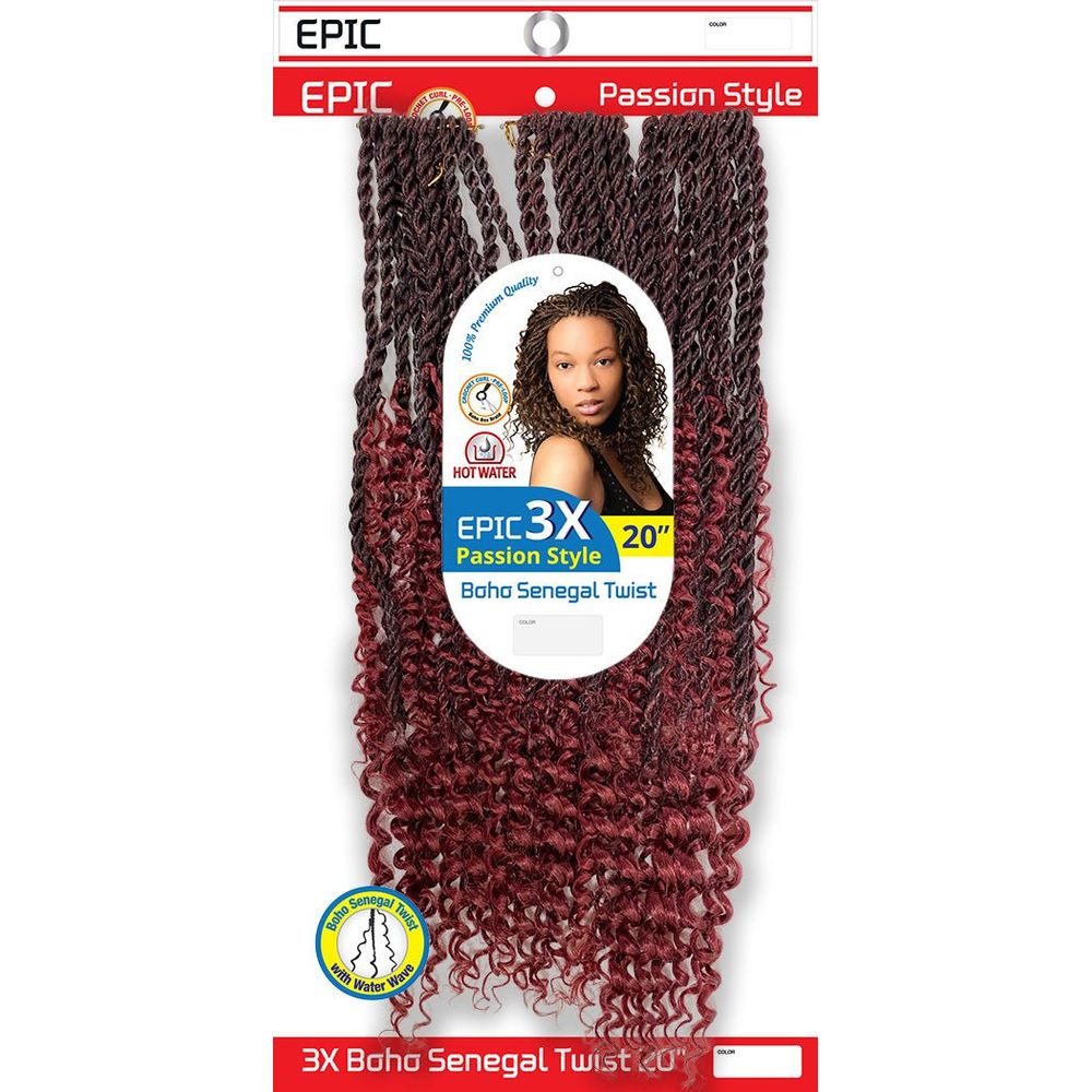 Epic Passion Style Synthetic Crochet - 3X Boho Twist 20