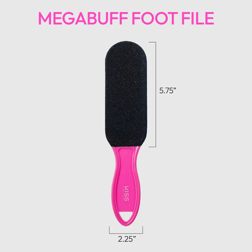 Kiss New York Dual-Sided Foot File – Ultra & Mega Buff