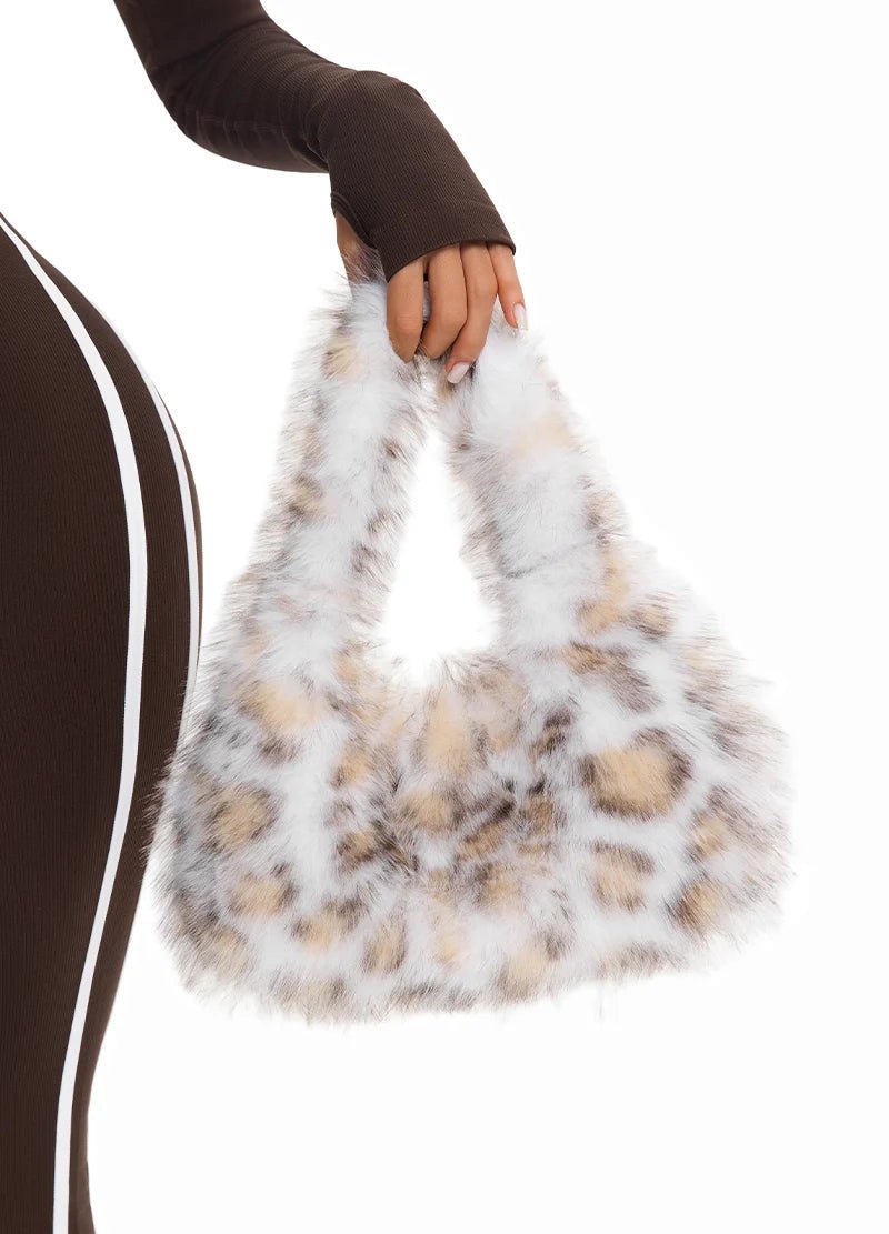 Faux Fur Leopard Print Fashion Shoulder Bag – MMA1103 - Beauty Exchange Beauty Supply