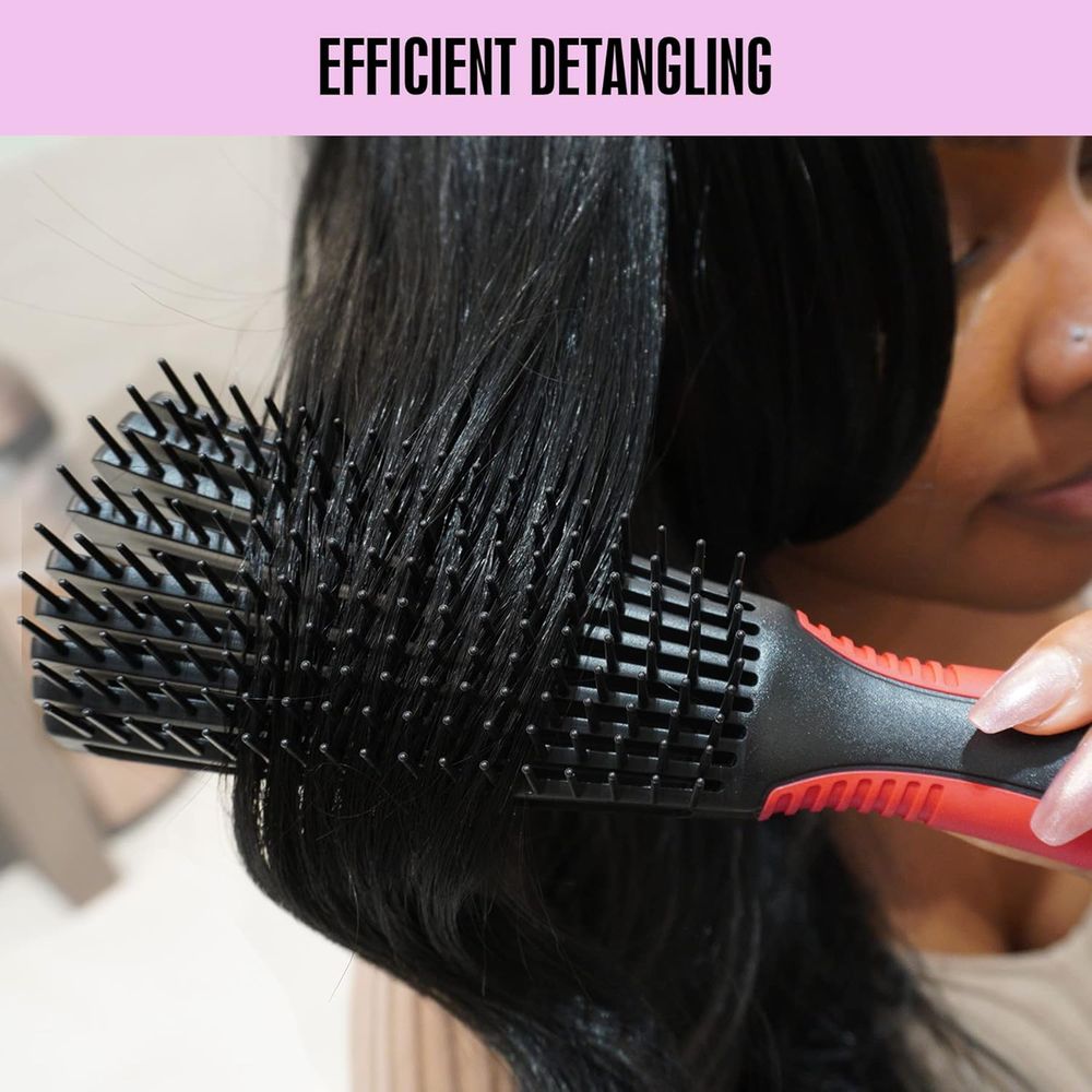 Red by Kiss Glide & Define Brush – Compact Detangler