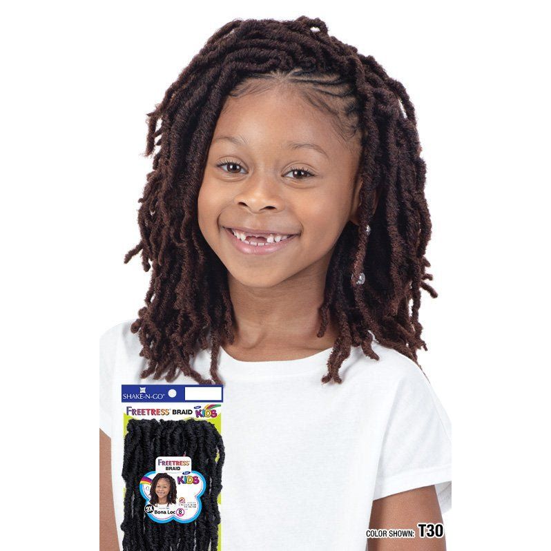 Freetress 3X Kids Bona Loc 8" – Soft Lightweight Crochet Locs for Kids | Pre - Looped & Natural Look - Beauty Exchange Beauty Supply