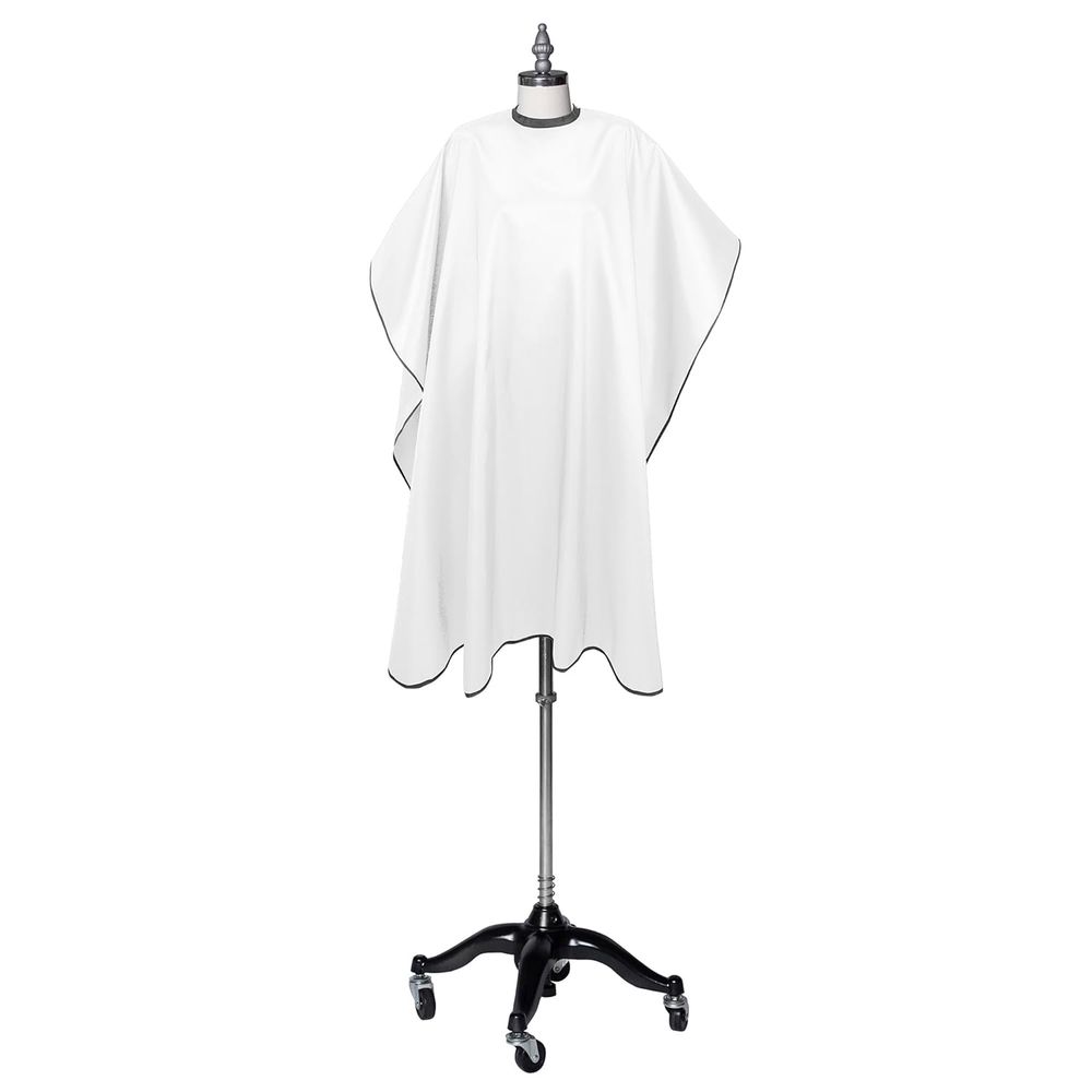 Fromm Premium Styling & Shampoo Capes – White & Gunmetal Pro Capes - Beauty Exchange Beauty Supply