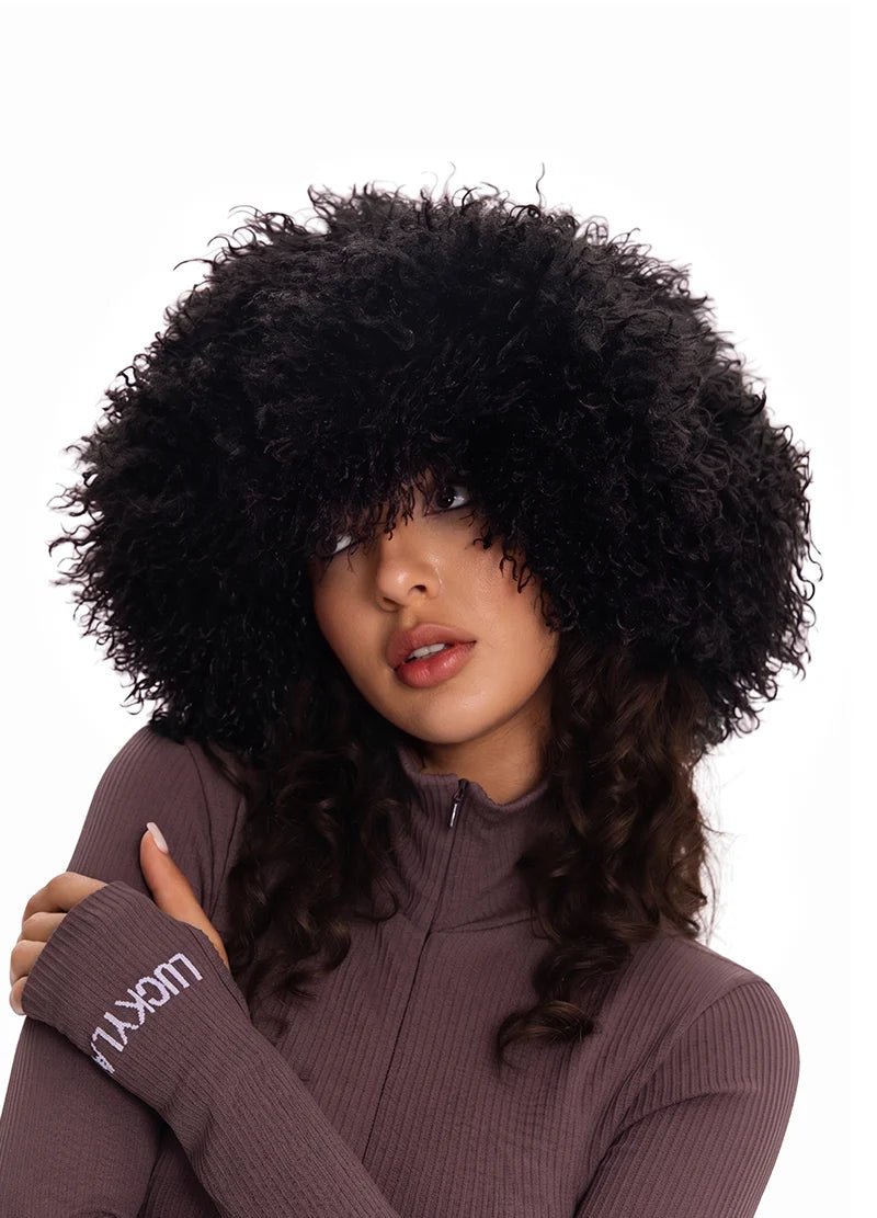 Fuzzy Faux Lambswool Fur Bucket Hat – MMA3012 - Beauty Exchange Beauty Supply