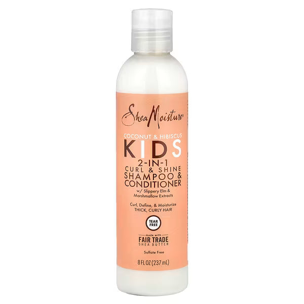 SheaMoisture Kids Coconut & Hibiscus 2-in-1 Curl & Shine Shampoo & Conditioner – 8oz