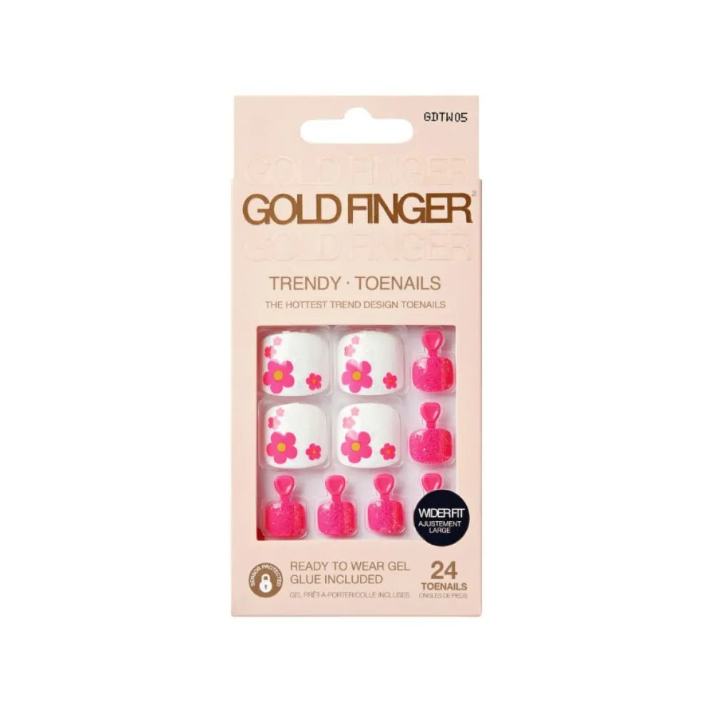 Gold Finger Trendy Wider Fit Toenails – Size 01–09