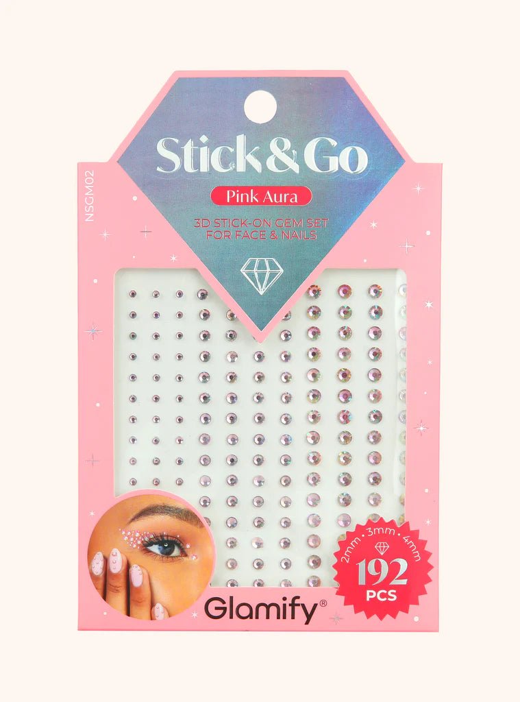 Glamify Stick & Go! 3D Stick-On Gem Set for Face & Nails - Beauty Exchange Beauty Supply
