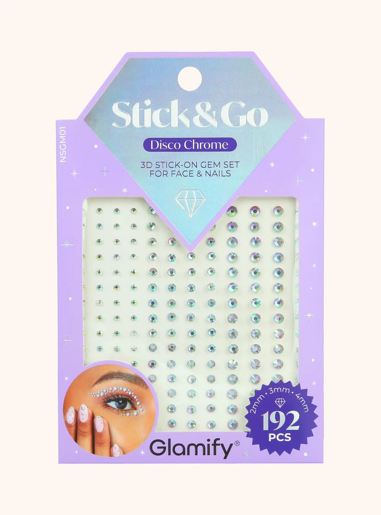 Glamify Stick & Go! 3D Stick-On Gem Set for Face & Nails - Beauty Exchange Beauty Supply