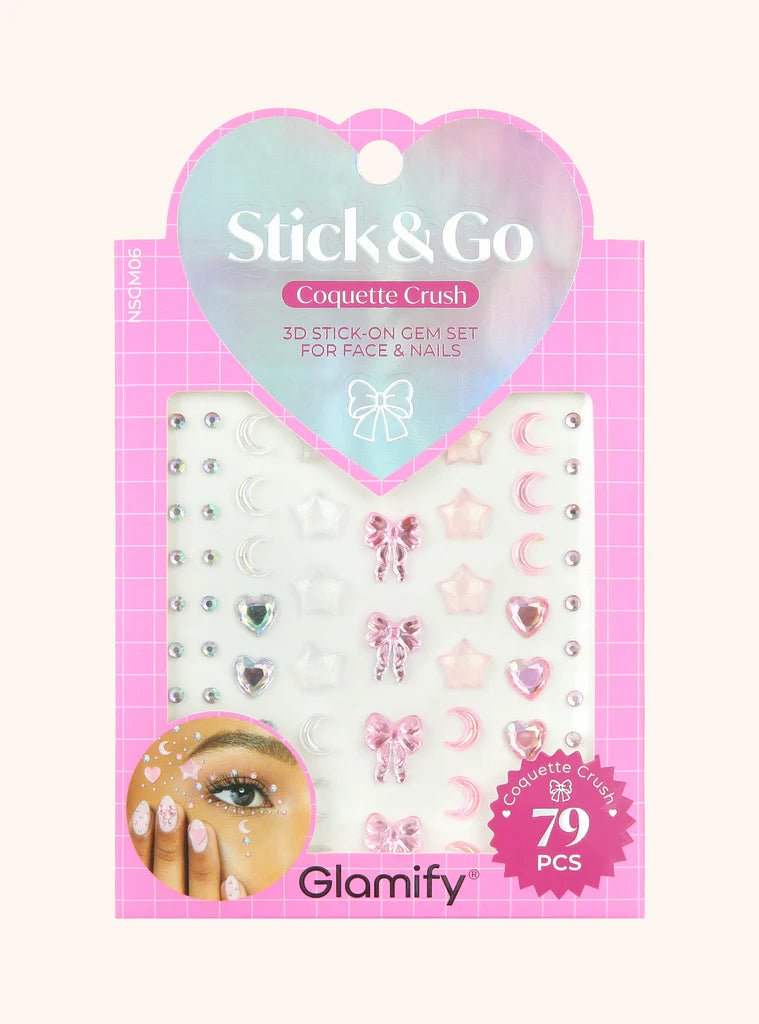Glamify Stick & Go! 3D Stick-On Gem Set for Face & Nails - Beauty Exchange Beauty Supply