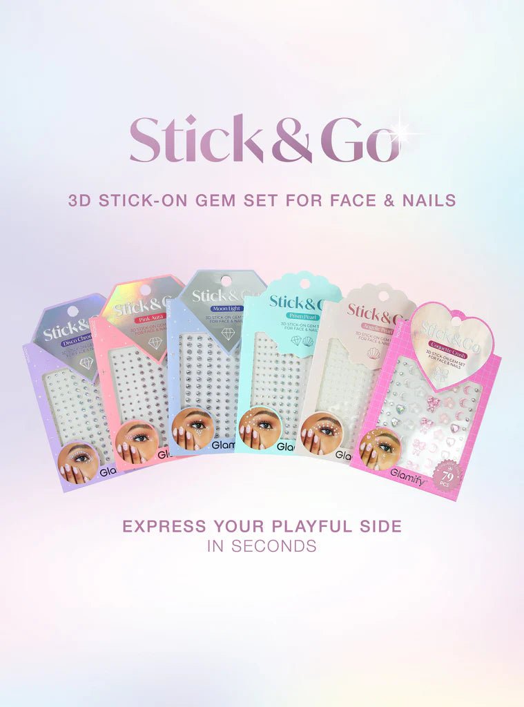 Glamify Stick & Go! 3D Stick-On Gem Set for Face & Nails - Beauty Exchange Beauty Supply