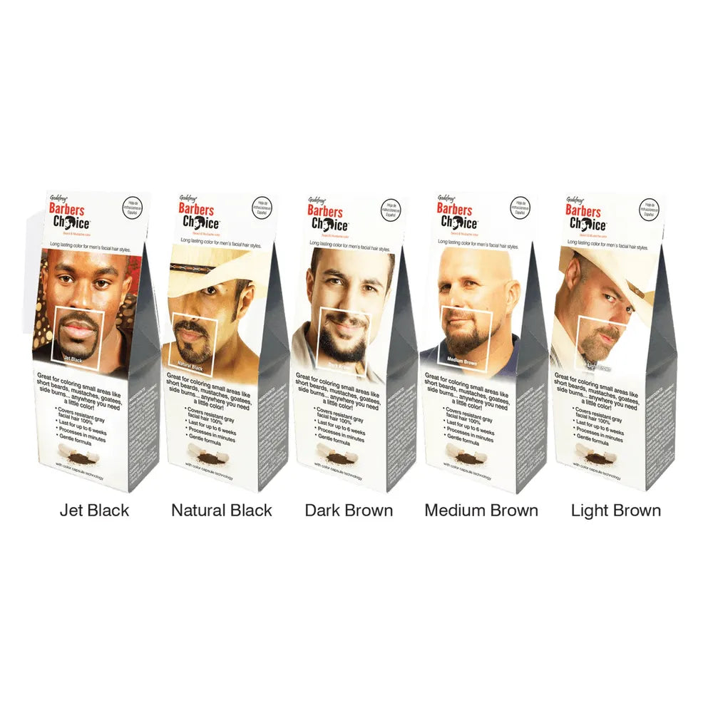 Godefroy Barber’s Choice Beard & Mustache Color – 2 Variants - | Dark Brown | Medium to Light Brown – Gentle Formula – 3 Applications - Beauty Exchange Beauty Supply