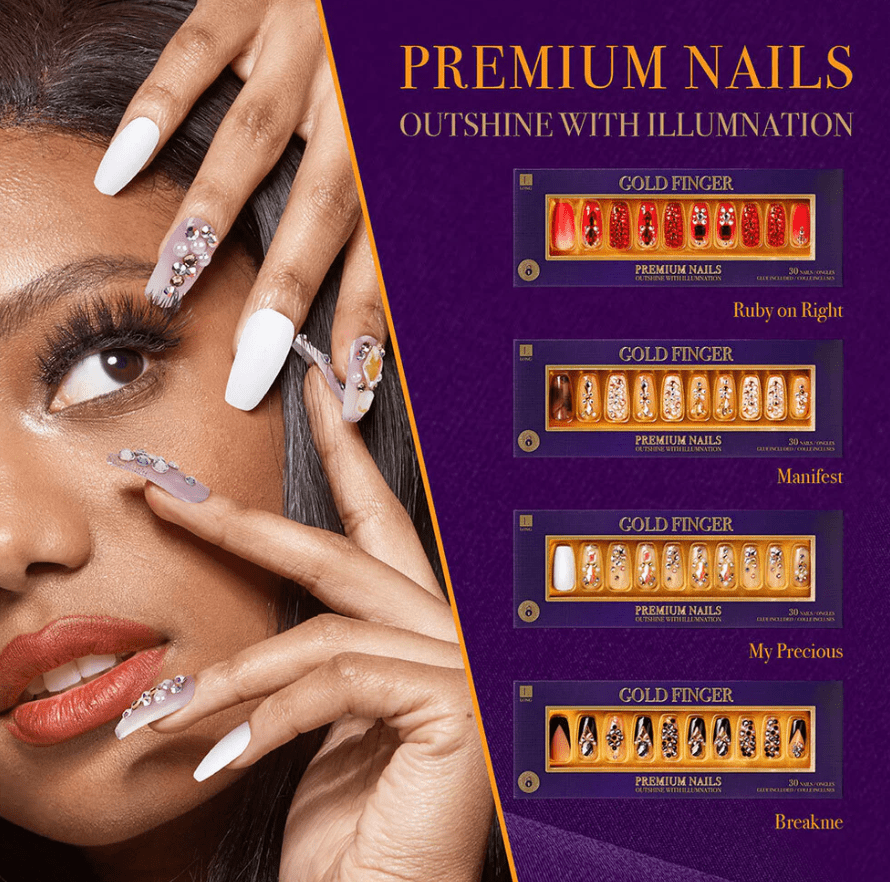 Gold Finger Premium Nails Outshine with Illumination - Beauty Exchange Beauty Supply