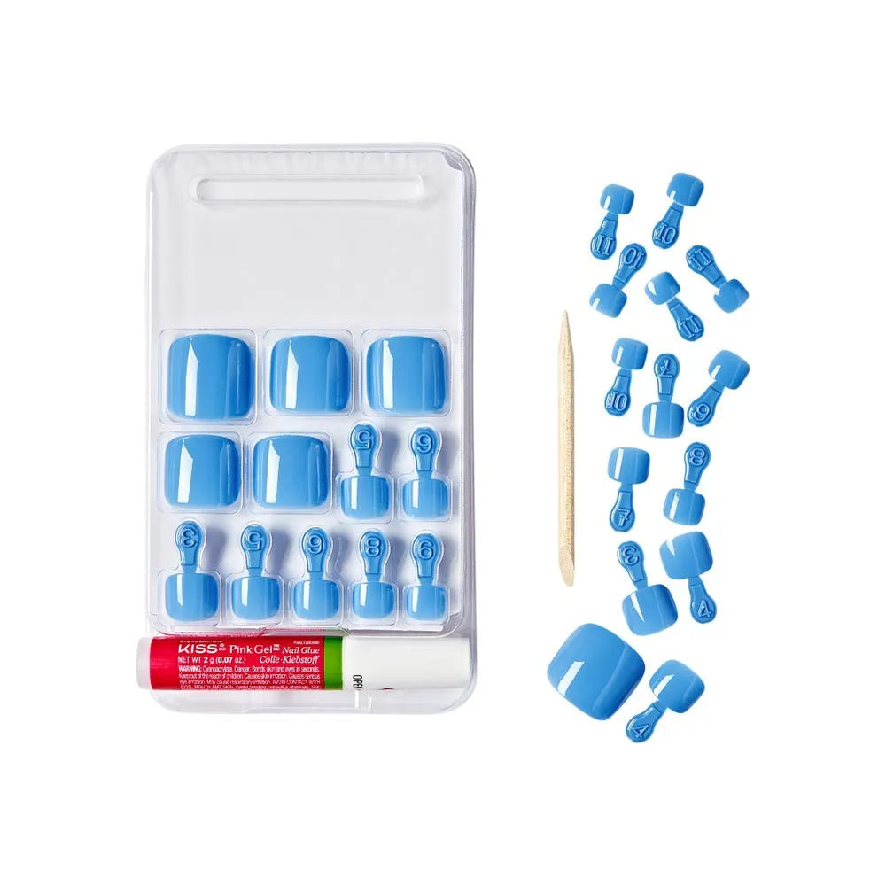 Gold Finger Solid Color Toenails – Gel - Look Press - On Pedicure - Beauty Exchange Beauty Supply