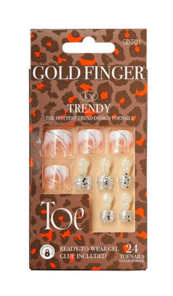 Gold Finger Trendy Press - On Toenails – GDT Series - Beauty Exchange Beauty Supply