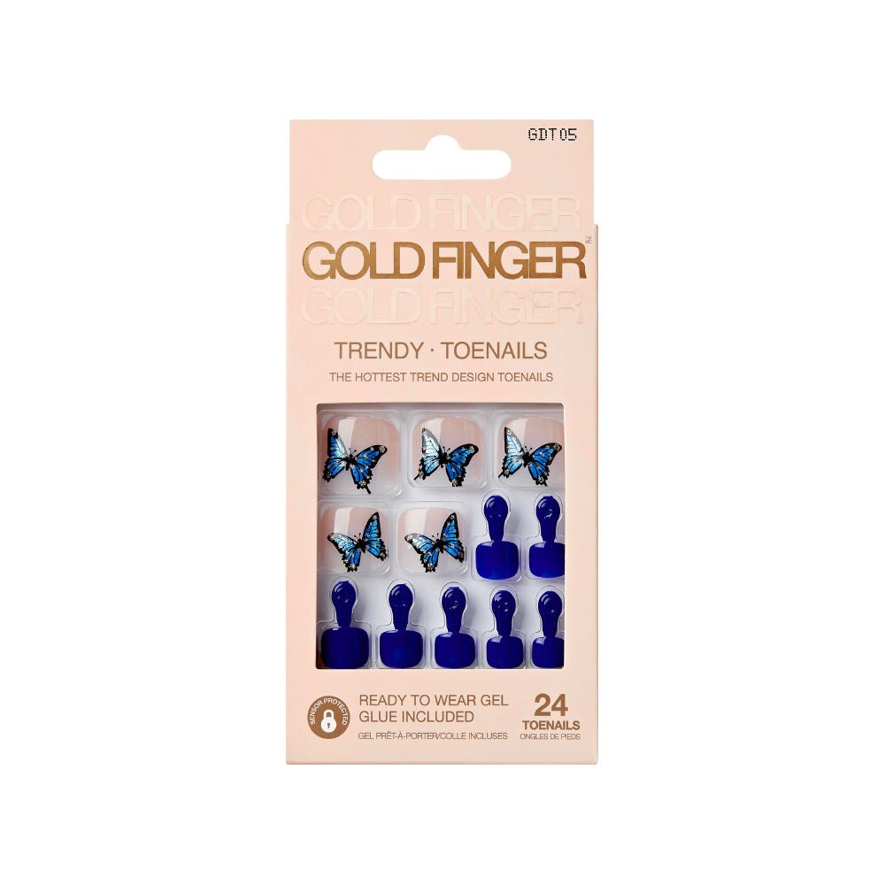 Gold Finger Trendy Press - On Toenails – GDT Series - Beauty Exchange Beauty Supply