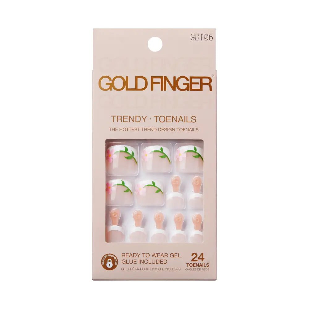 Gold Finger Trendy Press - On Toenails – GDT Series - Beauty Exchange Beauty Supply