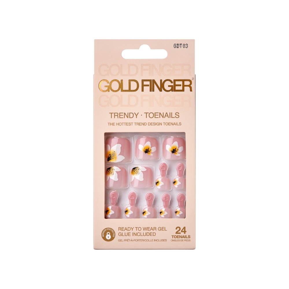 Gold Finger Trendy Press - On Toenails – GDT Series - Beauty Exchange Beauty Supply
