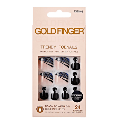 Gold Finger Trendy Wider Fit Toenails – Size 01–09 - Beauty Exchange Beauty Supply