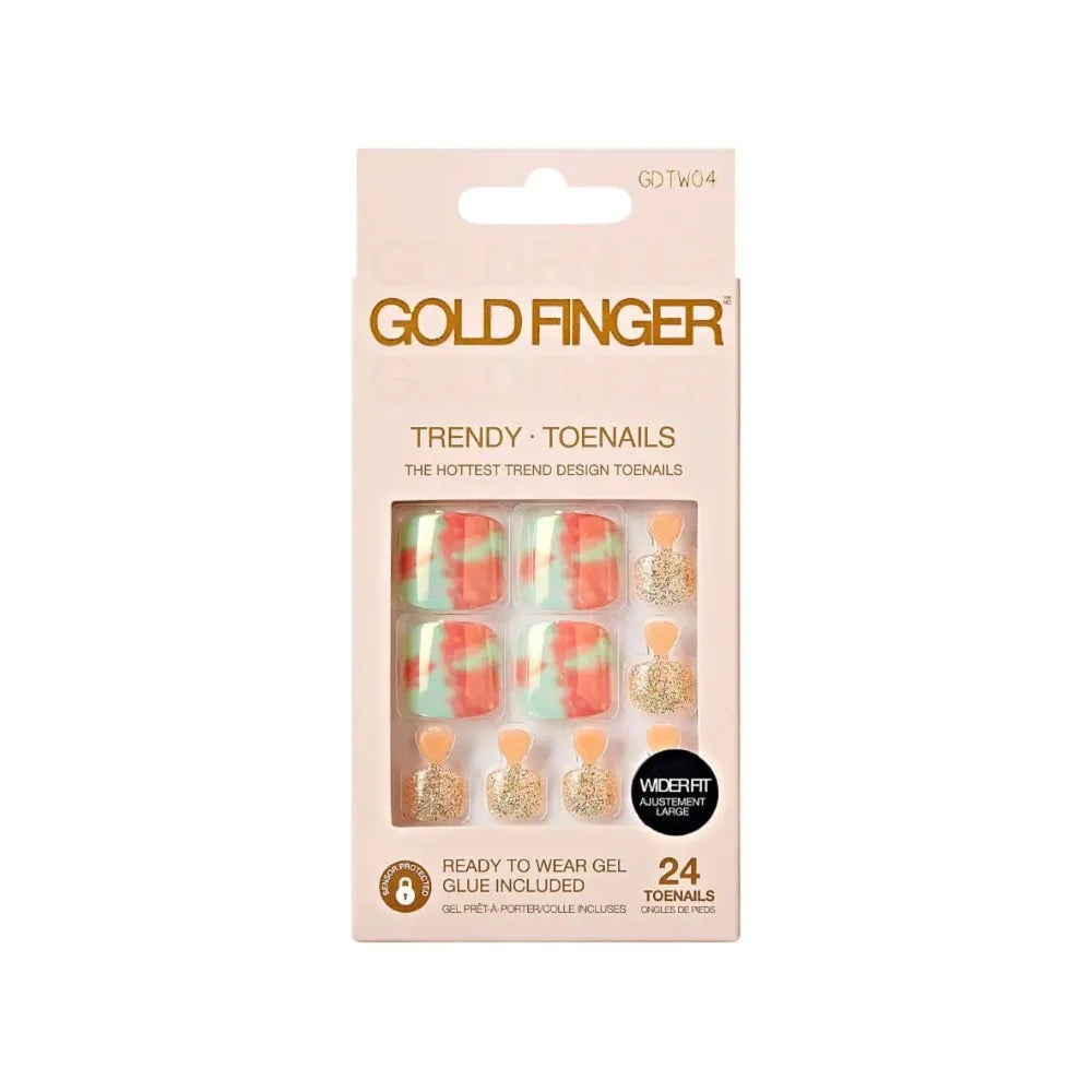 Gold Finger Trendy Wider Fit Toenails – Size 01–09 - Beauty Exchange Beauty Supply