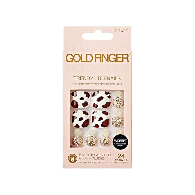 Gold Finger Trendy Wider Fit Toenails – Size 01–09 - Beauty Exchange Beauty Supply