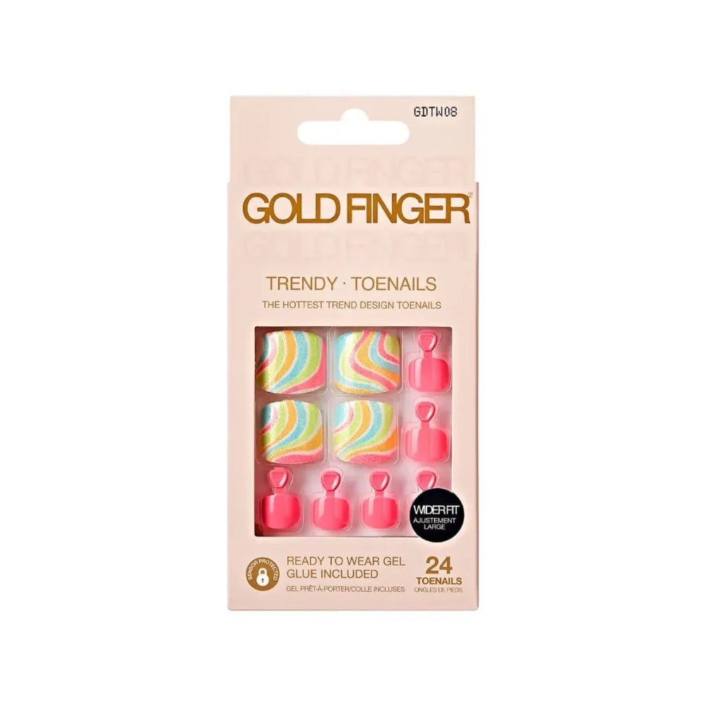 Gold Finger Trendy Wider Fit Toenails – Size 01–09 - Beauty Exchange Beauty Supply