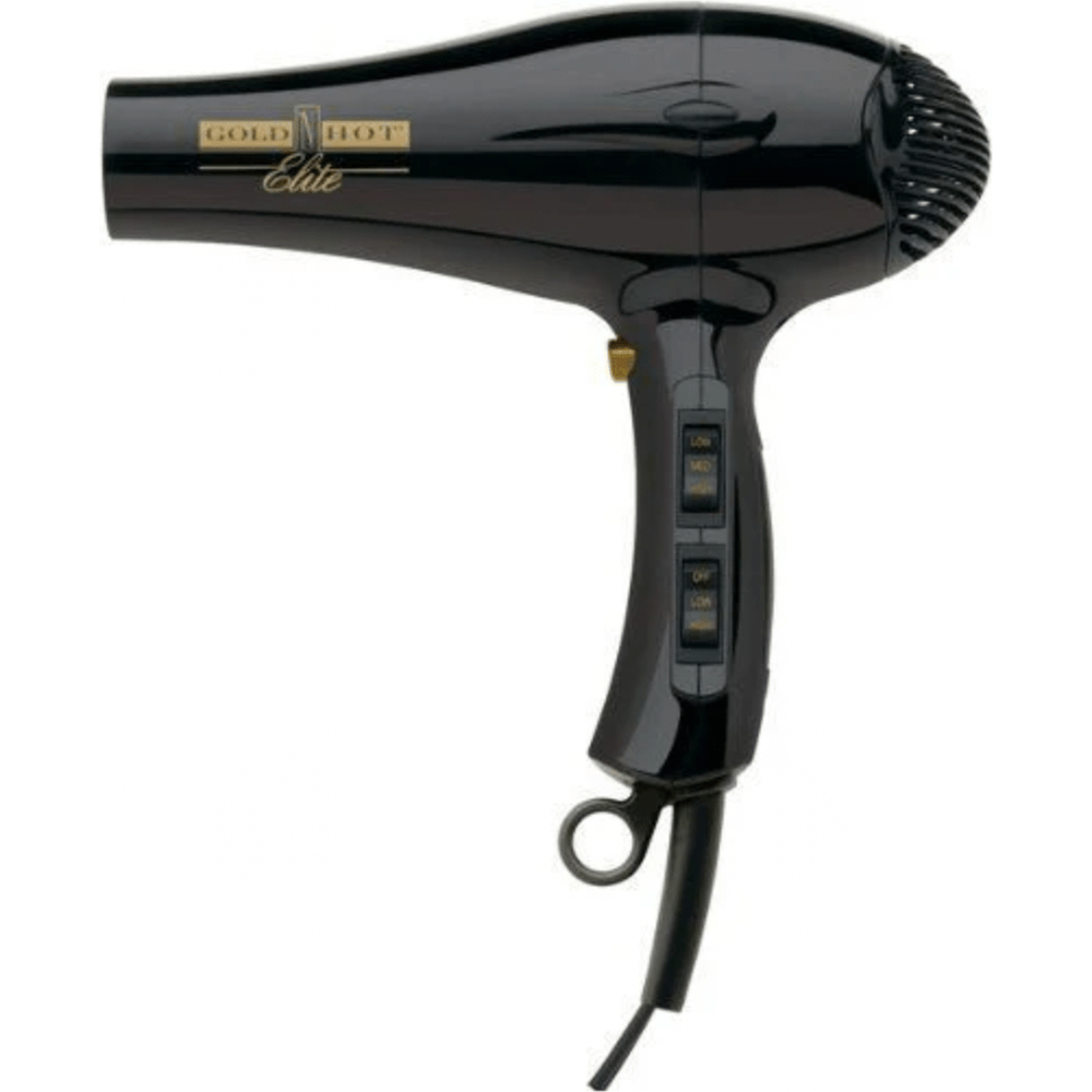 Gold N Hot Elite Euro Pro Ionic 1600 Hair Dryer – Compact Power for Frizz - Free Styling - Beauty Exchange Beauty Supply
