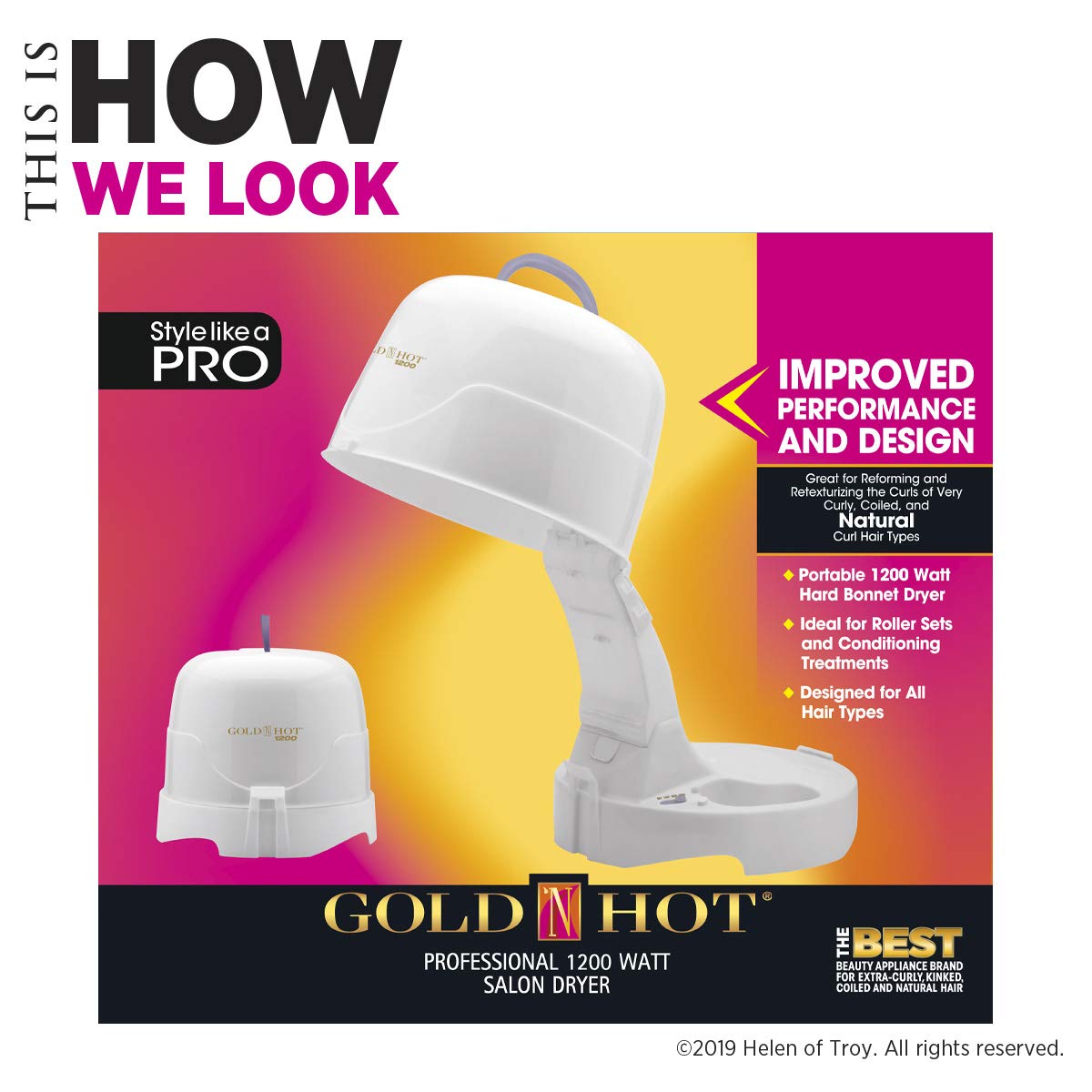 Gold N Hot Professional 1200 Watt Salon Dryer - Beauty Exchange Beauty Supply