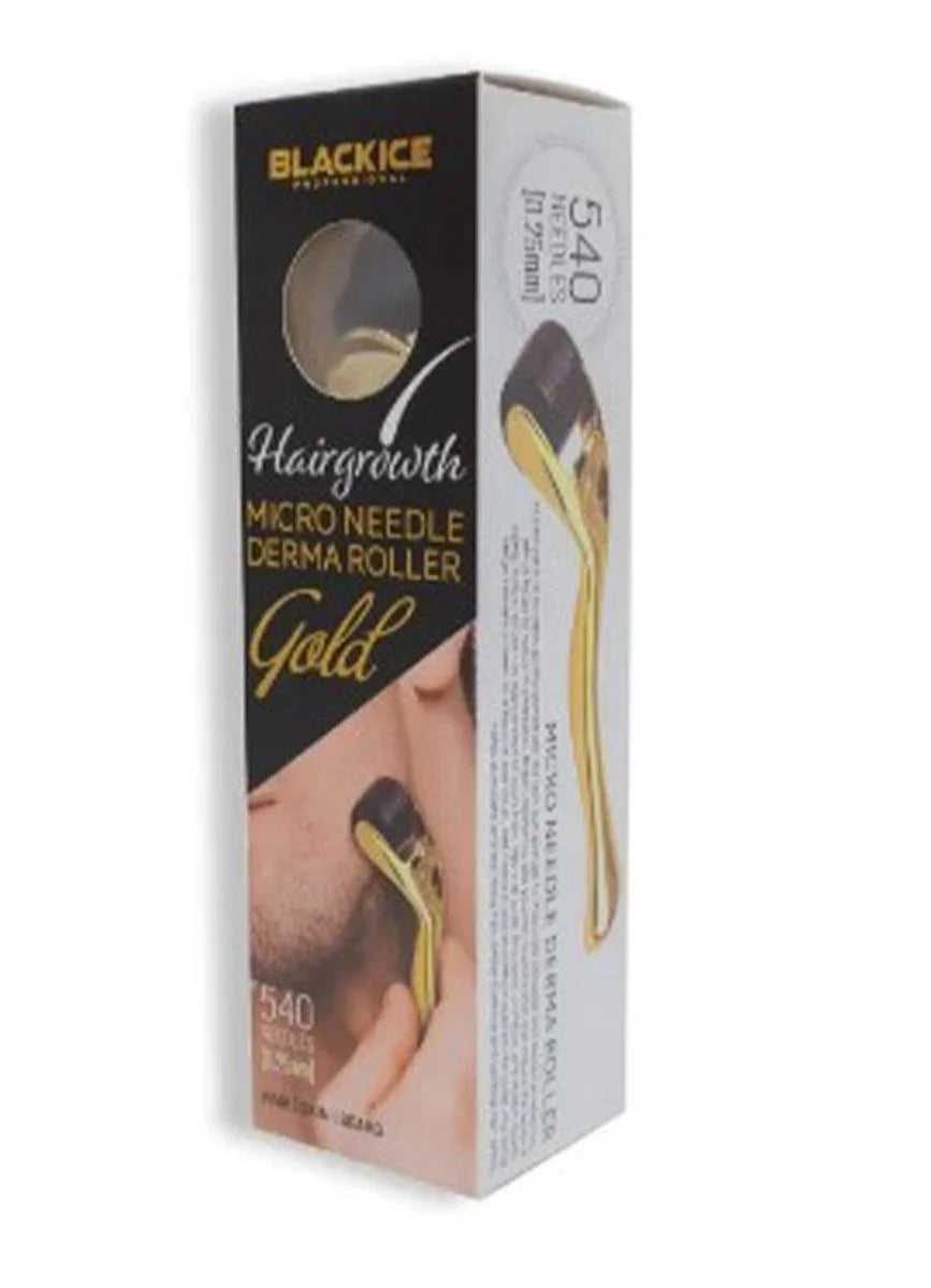 Black Ice Hair Growth Derma Roller – Black & Gold