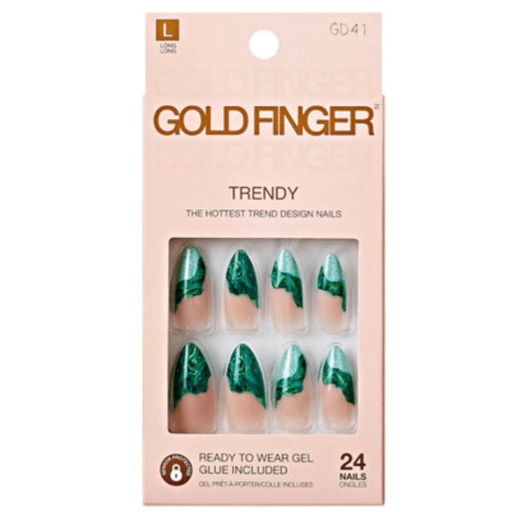 GoldFinger Trendy Press - On Nails – 24pcs Set - Beauty Exchange Beauty Supply