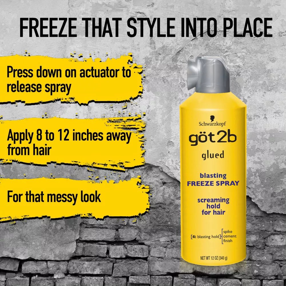 got2B Glued Blasting Freeze Hair Spray - Screaming Hold - 12oz - Beauty Exchange Beauty Supply