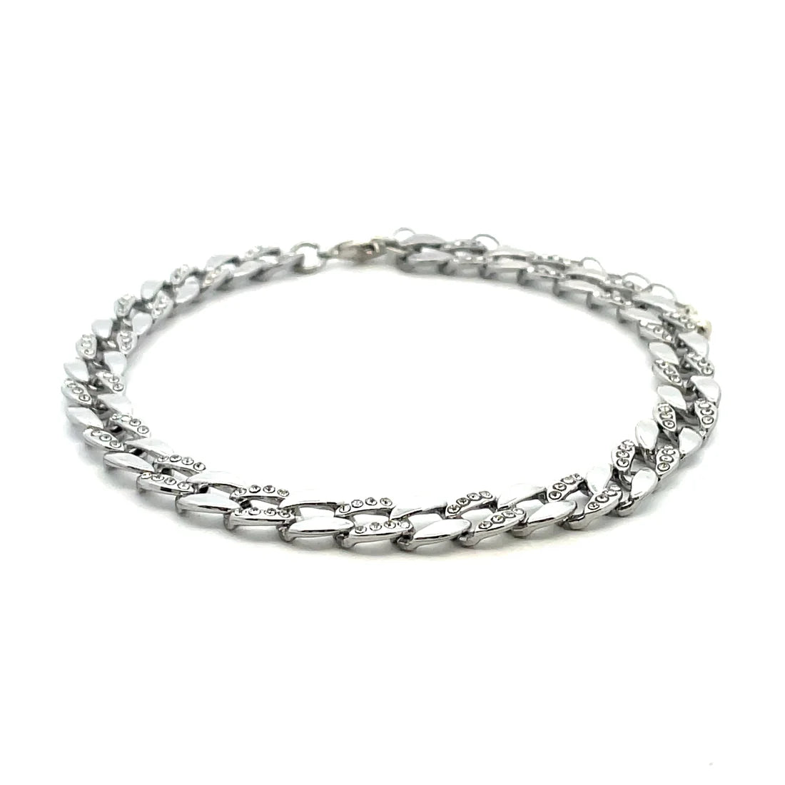 The One Jewelry Iced Anklet & Bracelet